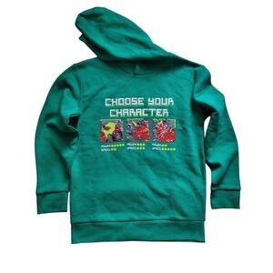 Members Mark Boys Green Dino Flip Sequin Long Sleeve Hooded Sweatshirt 14/16 NWT